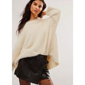 Free People We The Free Wynn Asymmetrical Mini Skirt Black Size 12/31